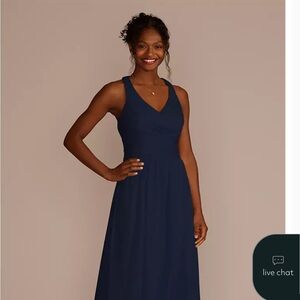 David's Bridal Navy Maxi Dress